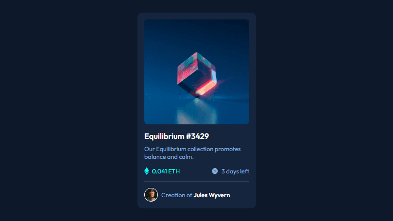 NFT preview card proyecto